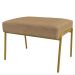 Puff Decorativo Ariel Ferro Base Gold Veludo Chocolate - Montanaris Decor