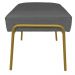 Puff Decorativo Ariel Ferro Base Gold Veludo Chumbo - Montanaris Decor