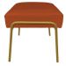 Puff Decorativo Ariel Ferro Base Gold Veludo Terracota - Montanaris Decor