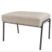 Puff Decorativo Ariel Ferro Base Preto Veludo Bege - Montanaris Decor