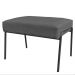 Puff Decorativo Ariel Ferro Base Preto Veludo Chumbo - Montanaris Decor
