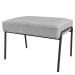 Puff Decorativo Ariel Ferro Base Preto Veludo Cinza - Montanaris Decor