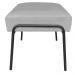 Puff Decorativo Ariel Ferro Base Preto Veludo Cinza - Montanaris Decor