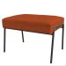 Puff Decorativo Ariel Ferro Base Preto Veludo Terracota - Montanaris Decor