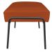 Puff Decorativo Ariel Ferro Base Preto Veludo Terracota - Montanaris Decor
