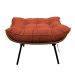 Puff Decorativo Costela Veludo Terracota - Montanaris Decor