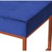 Puff Decorativo Karina Base Bronze Veludo Azul Marinho - Montanaris Decor
