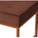 Puff Decorativo Karina Base Bronze Veludo Marrom - Montanaris Decor