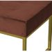 Puff Decorativo Karina Base Gold Veludo Marrom - Montanaris Decor