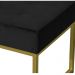 Puff Decorativo Karina Base Gold Veludo Preto - Montanaris Decor