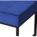 Puff Decorativo Karina Base Preta Veludo Azul Marinho - Montanaris Decor