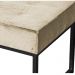 Puff Decorativo Karina Base Preta Veludo Bege - Montanaris Decor
