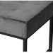 Puff Decorativo Karina Base Preta Veludo Cinza - Montanaris Decor