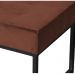Puff Decorativo Karina Base Preta Veludo Marrom - Montanaris Decor