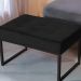 Puff Decorativo Karina Base Preta Veludo Preto - Montanaris Decor