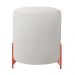 Puff Decorativo Thor Ferro Base Bronze Veludo Bege - Montanaris Decor