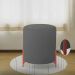 Puff Decorativo Thor Ferro Base Bronze Veludo Cinza - Montanaris Decor