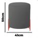 Puff Decorativo Thor Ferro Base Bronze Veludo Cinza - Montanaris Decor