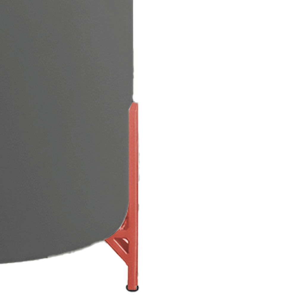 Puff Decorativo Thor Ferro Base Bronze Veludo Cinza - Montanaris Decor