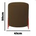 Puff Decorativo Thor Ferro Base Bronze Veludo Marrom- Montanaris Decor