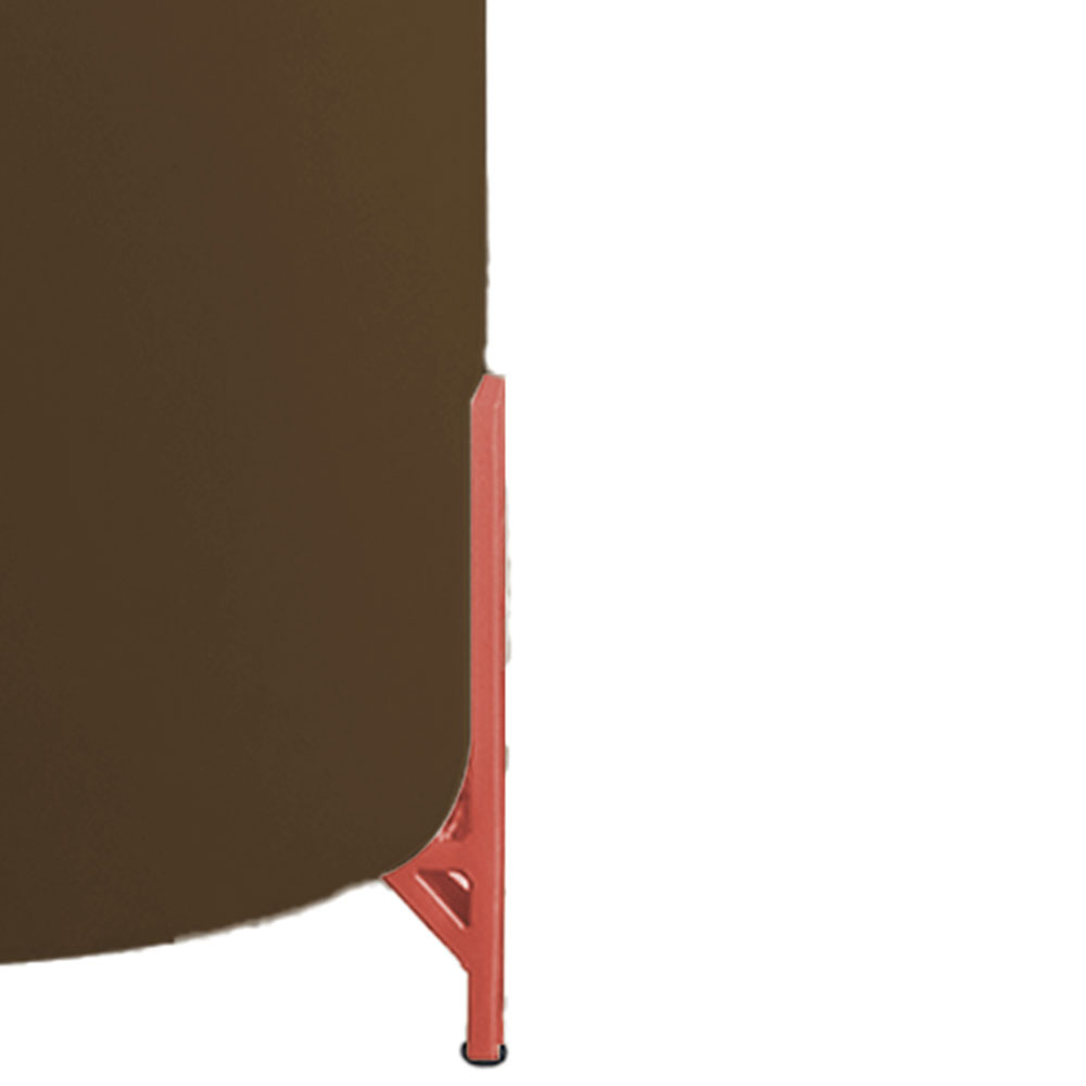 Puff Decorativo Thor Ferro Base Bronze Veludo Marrom- Montanaris Decor