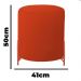Puff Decorativo Thor Ferro Base Bronze Veludo Terracota - Montanaris Decor