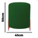 Puff Decorativo Thor Ferro Base Bronze Veludo Verde - Montanaris Decor