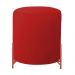 Puff Decorativo Thor Ferro Base Bronze Veludo Vermelho - Montanaris Decor