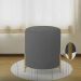 Puff Decorativo Thor Ferro Base Gold Veludo Cinza - Montanaris Decor
