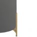 Puff Decorativo Thor Ferro Base Gold Veludo Cinza - Montanaris Decor
