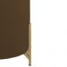Puff Decorativo Thor Ferro Base Gold Veludo Marrom - Montanaris Decor