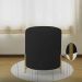 Puff Decorativo Thor Ferro Base Gold Veludo Preto - Montanaris Decor