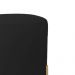 Puff Decorativo Thor Ferro Base Gold Veludo Preto - Montanaris Decor