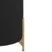 Puff Decorativo Thor Ferro Base Gold Veludo Preto - Montanaris Decor