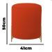 Puff Decorativo Thor Ferro Base Gold Veludo Terracota - Montanaris Decor