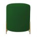 Puff Decorativo Thor Ferro Base Gold Veludo Verde - Montanaris Decor