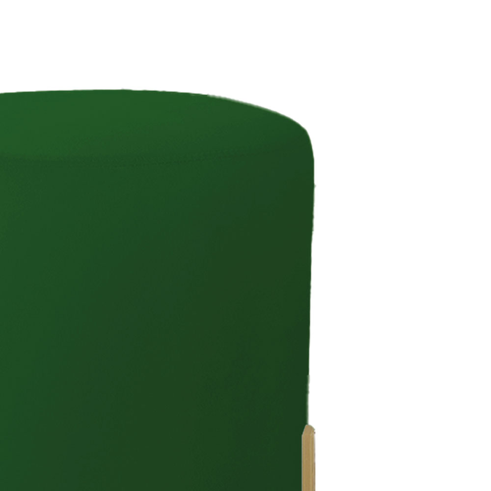 Puff Decorativo Thor Ferro Base Gold Veludo Verde - Montanaris Decor