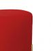 Puff Decorativo Thor Ferro Base Gold Veludo Vermelho - Montanaris Decor