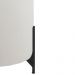 Puff Decorativo Thor Ferro Base Preta Veludo Bege - Montanaris Decor