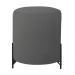 Puff Decorativo Thor Ferro Base Preta Veludo Cinza - Montanaris Decor