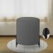 Puff Decorativo Thor Ferro Base Preta Veludo Cinza - Montanaris Decor