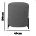 Puff Decorativo Thor Ferro Base Preta Veludo Cinza - Montanaris Decor