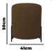 Puff Decorativo Thor Ferro Base Preta Veludo Marrom - Montanaris Decor