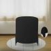 Puff Decorativo Thor Ferro Base Preta Veludo Preto - Montanaris Decor