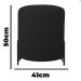 Puff Decorativo Thor Ferro Base Preta Veludo Preto - Montanaris Decor