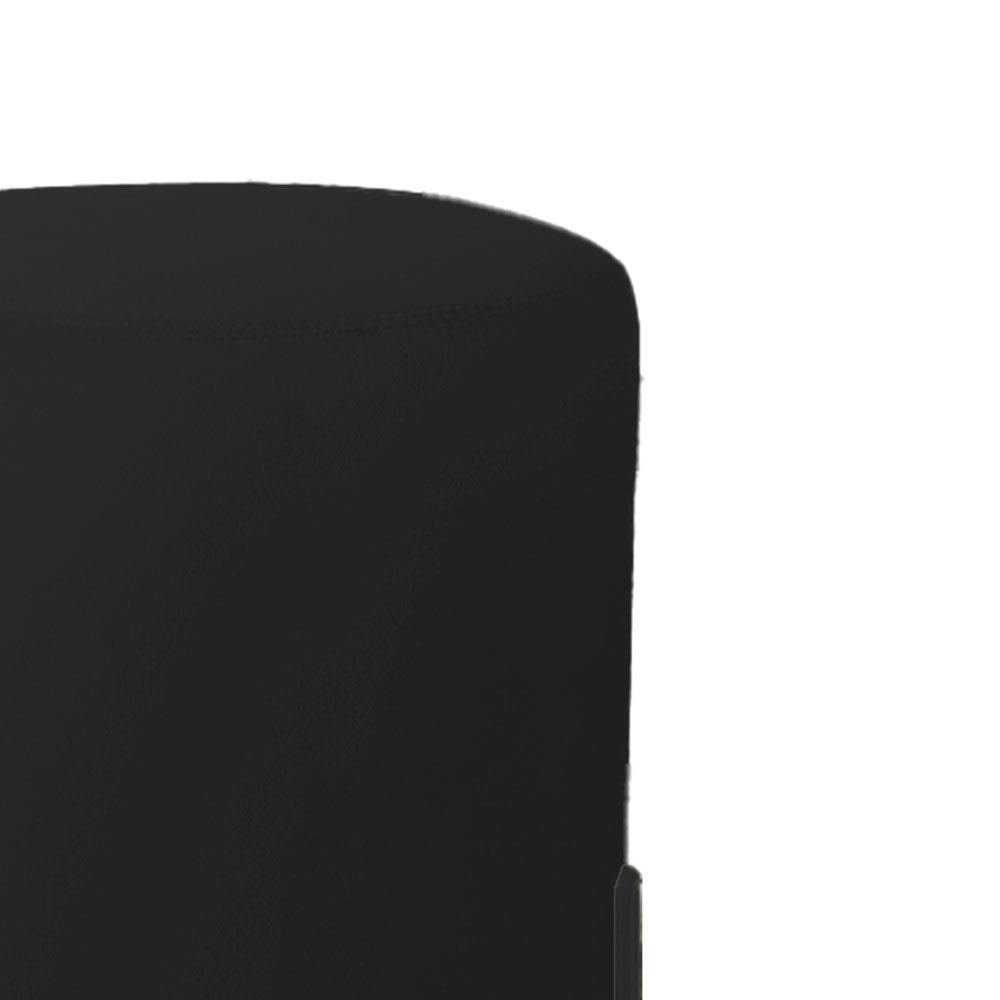 Puff Decorativo Thor Ferro Base Preta Veludo Preto - Montanaris Decor