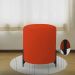 Puff Decorativo Thor Ferro Base Preta Veludo Terracota  - Montanaris Decor