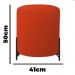 Puff Decorativo Thor Ferro Base Preta Veludo Terracota  - Montanaris Decor