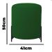 Puff Decorativo Thor Ferro Base Preta Veludo Verde  - Montanaris Decor