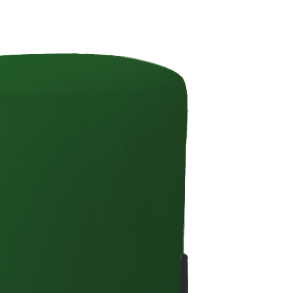 Puff Decorativo Thor Ferro Base Preta Veludo Verde  - Montanaris Decor